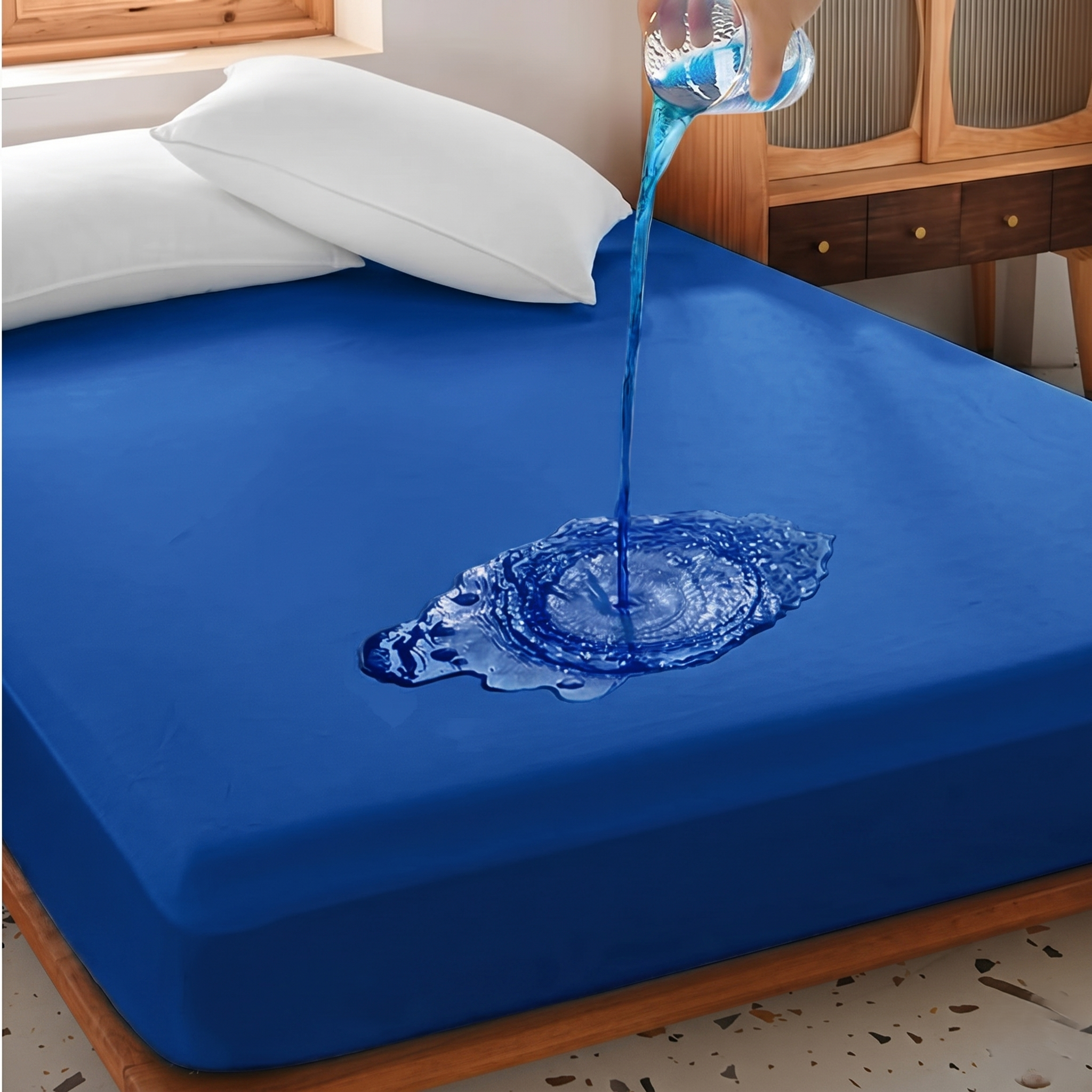 Waterproof Mattress Protector Full Size, Breathable, Noiseless, Mattress Cover, Fitted Deep Pocket Bed Cover CUSHTELLO
