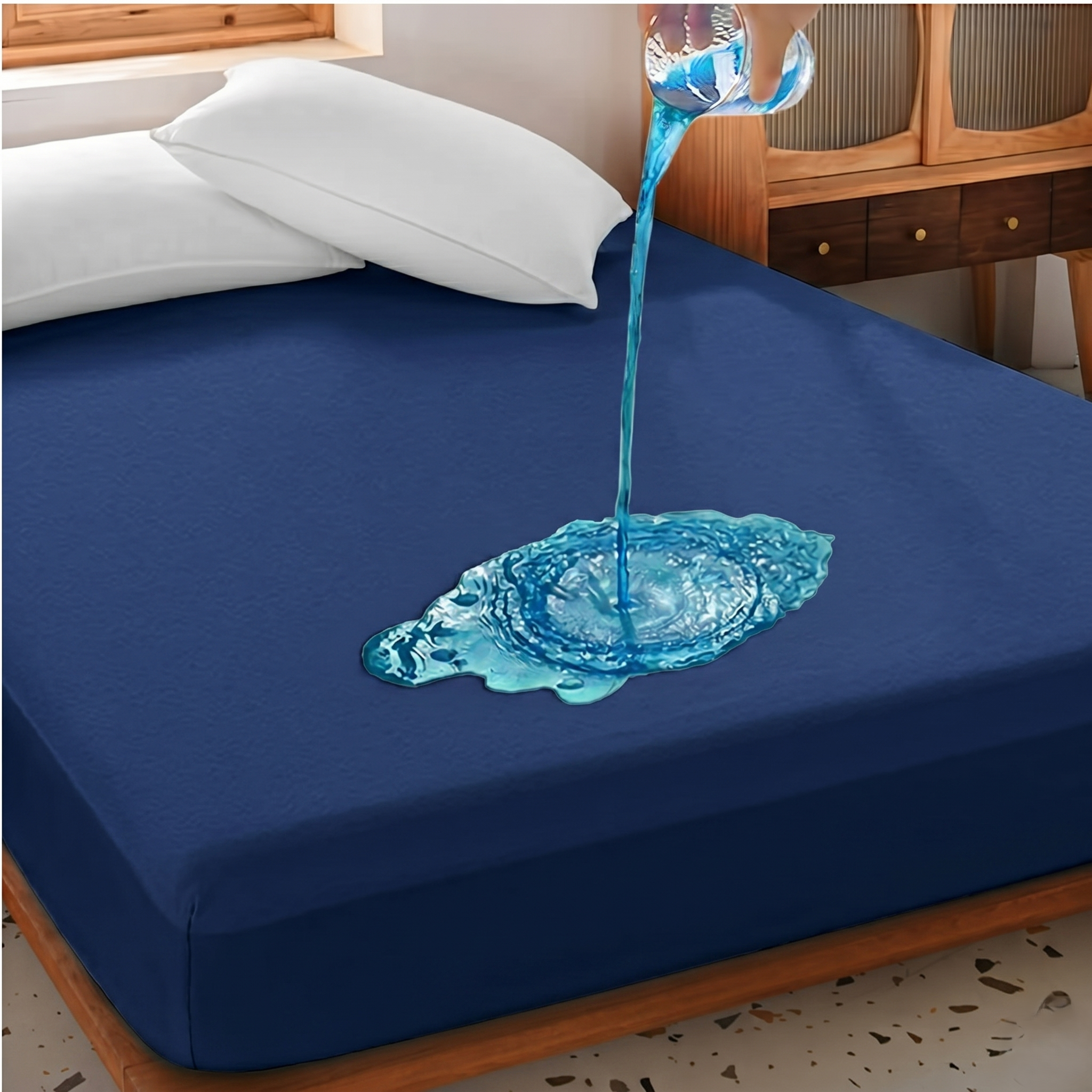 Waterproof Mattress Protector Full Size, Breathable, Noiseless, Mattress Cover, Fitted Deep Pocket Bed Cover CUSHTELLO